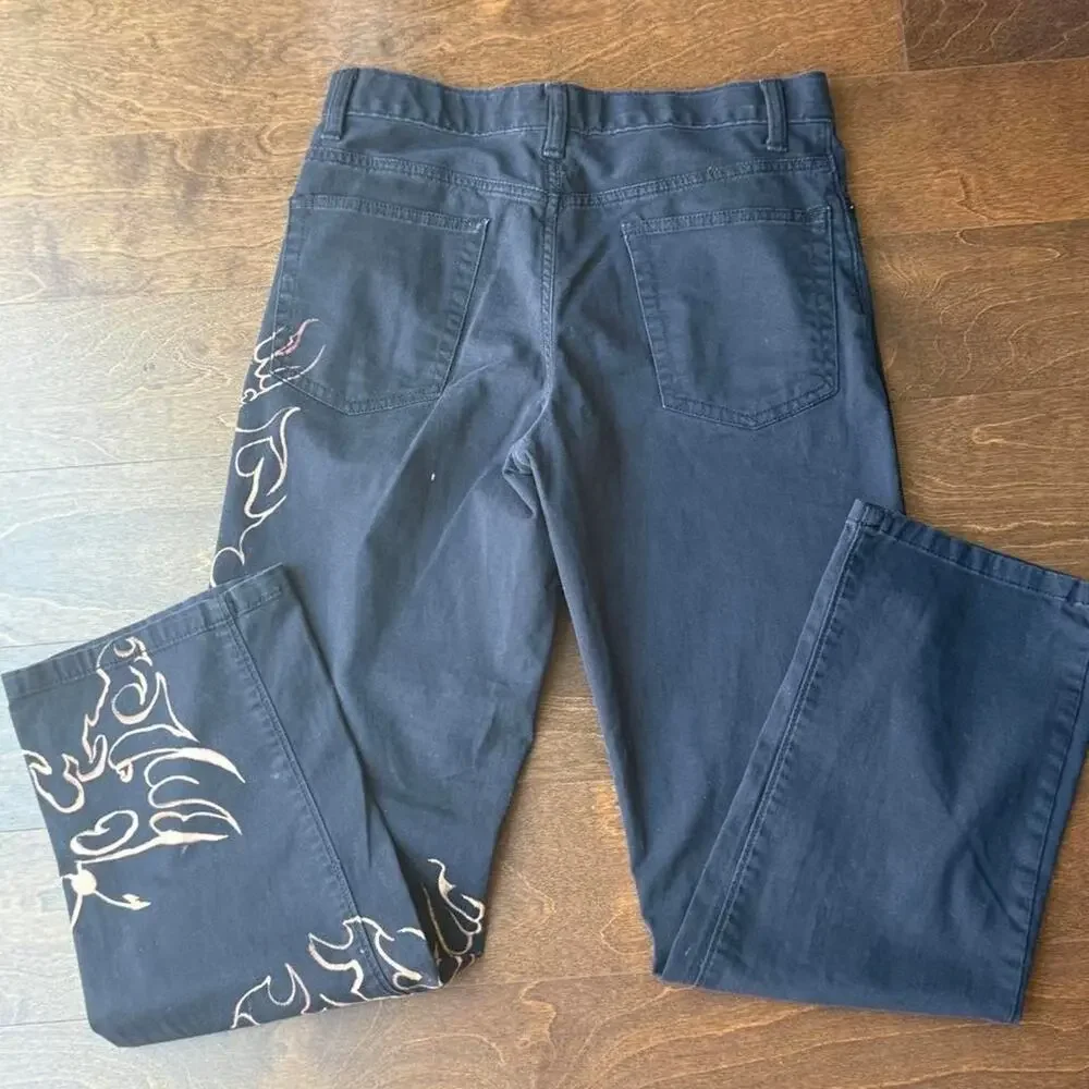 Bleach painted black pants